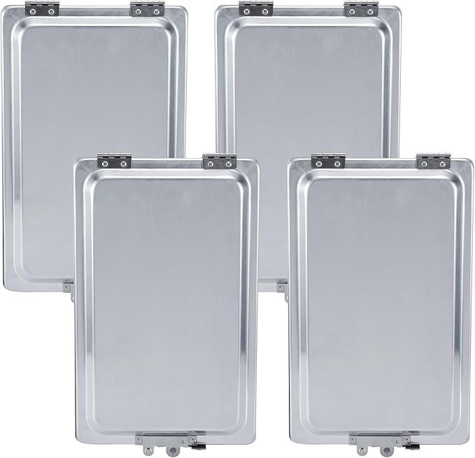 Truck and Trailer Aluminum Manifest Holder Waterproof Box with Stainless Steel Hinges and Latch, Document Holder Kit (4)