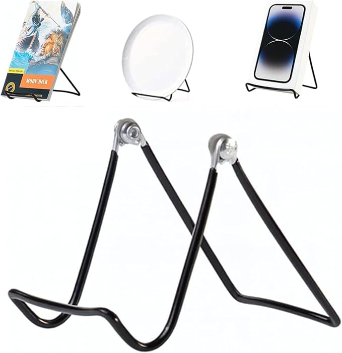 KINGDOM SOLUTIONS MADE IN USA 48-Pack Sturdy & Durable Adjustable Metal Easels to Display Books, Frames, Comics, Plates & More - Unique on the Market