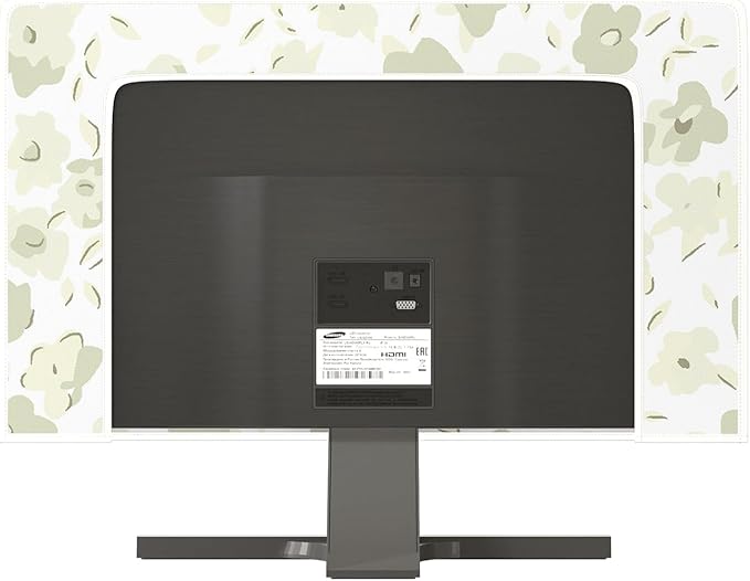 Watercolor Flowers Waterproof 55 Inch Television Screen Cover Anti-Static Dustproof Cottagecore Botanical Television Covers Protective Screen TV Desktop TVs Hanging TV LED LCD OLED