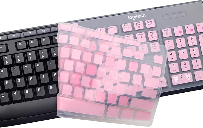 Keyboard Cover for Logitech MK295 MK275 MK270 Wireless Keyboard, Logitech K200 K260 K270 MK200 MK260 K270 K275 K295 Keyboard Skin Protector-Lovly