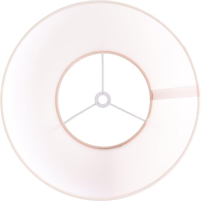 GOSO Set of 2 Small Cream-Peach Lamp Shades-5 * 9 * 6.4 IN (Spider) Bell Lamp Shade for Table Lamps Wall Lamps-Modern Barrel Lampshade Replacement-No Assembly Required, Natural Faux Silk Fabric Shade