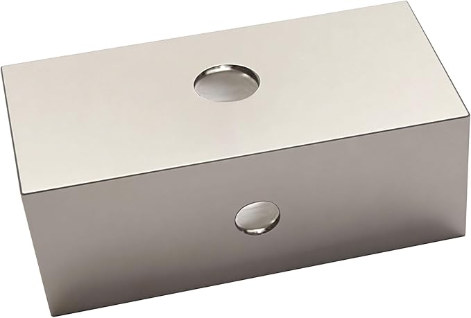 Solid Brass Glass Clamp – Fixed Mount Bracket Hardware Kit for 3/8" to 1/2" (10-12mm) Glass, Brushed Nickel