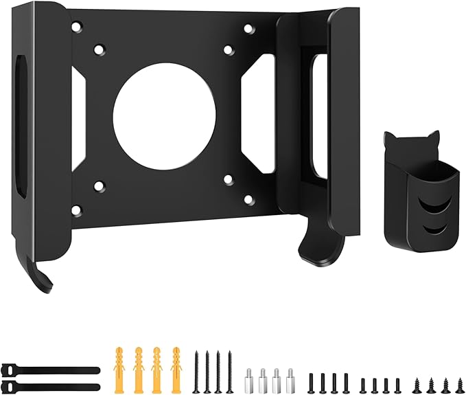 Mini PC Vesa Mount Compatible with Beelink GTi12, GTi13, GTi14, GTi12 Ultra, GTi13 Ultra, GTi14 Ultra Mini PC, Vesa/Wall/Under Desk, Mount for Beelink, Easy to Install, with Holder, Black