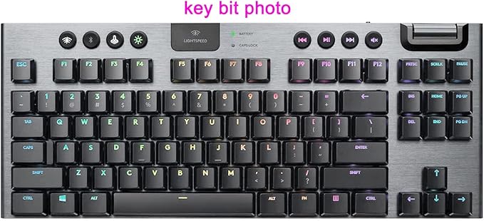 Dust-Proof Silicone Keyboard Skin Cover Compatible for Logitech G915 TKL Tenkeyless Lightspeed Wireless RGB Mechanical Gaming Keyboard, G915 TKL Keyboard Skin Accessories (Clear)