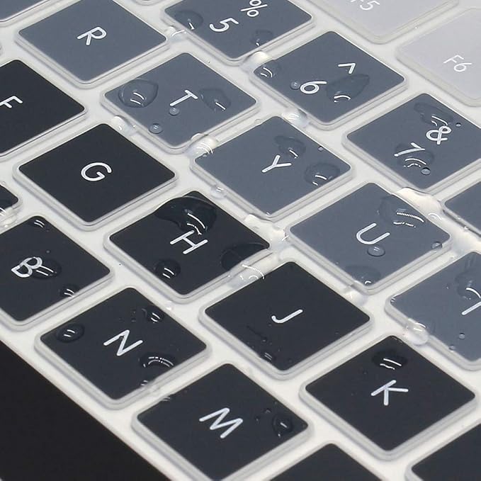 ProElife Ultra Thin Silicone Keyboard Protector Cover Skin for Apple Magic Keyboard & Magic Keyboard 2 (U.S Version, Model: MLA22L/A-A1644, Without Numeric Keypad) (Ombre Gray)