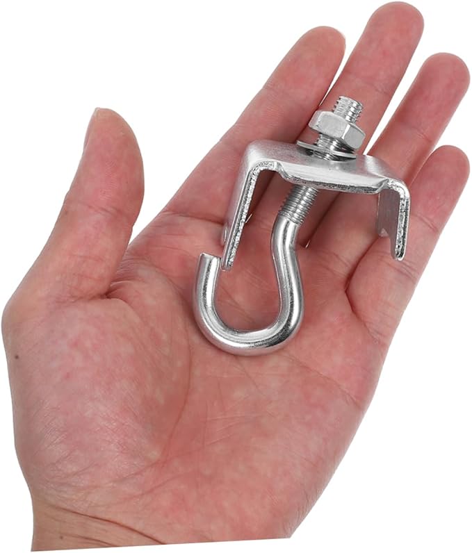 UKCOCO 6pcs Heavy Duty Beam Hanger Clamp for Industrial Wire Shelving Durable Metal Clamps for Versatile Storage Easy Setup and Removal Optimized for Warehouse Use
