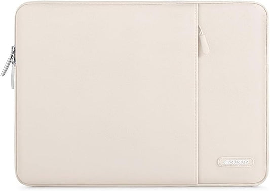 MOSISO Laptop Case 13.3 inch, 13-13.3 inch Laptop Sleeve Compatible with MacBook Air/Pro 13/Pro 14 M5 M4 M3 M2 M1, HP Dell ASUS Lenovo,Polyester Vertical Computer Sleeve Bag with Pocket, Sand