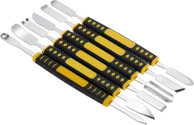 HARFINGTON 9pcs Pry Bar Metal Pry Bar Set, Stainless Steel Mini Pry Bar Disassemble Tools for Screen Glue Removal