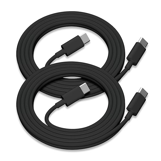 2Pack for Apple USB C to USB C Charging Cable 3ft 60W,Type C to Type C Fast Charger Cord,for iPhone 16 E/17/Air/15/Pro/Plus/Pro Max,for MacBook Pro/Air,for iPad Pro12.9/11in,Air 4/5,Mini 6/7 - Black