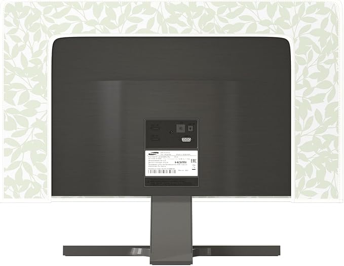 Vintage French Vines Waterproof 37,38,39 Inch TV Dust Cover Anti-Static Dustproof Botanical Cottagecore Plant Television Covers for LCD LED PC Desktop and Home Hanging TV，Sage Green
