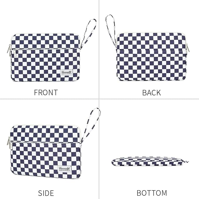 canvaslife 13.3-inch Notebook Computer, Shockproof, Waterproof and Protective Travel Notebook Computer case, Suitable for 13-13.3-inch Notebook Computer Cases (Deep Blue Checker)