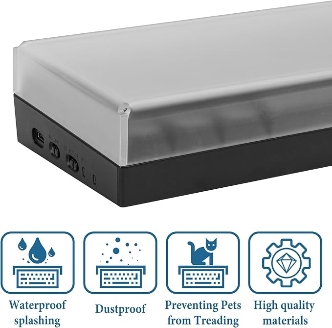 GEEKRIA Premium Acrylic Keyboard Dust Cover for 60% Compact 61 Keys Keyboard Compatible with RK Royal KLUDGE RK61, Razer Huntsman Mini 60% Gaming Keyboard