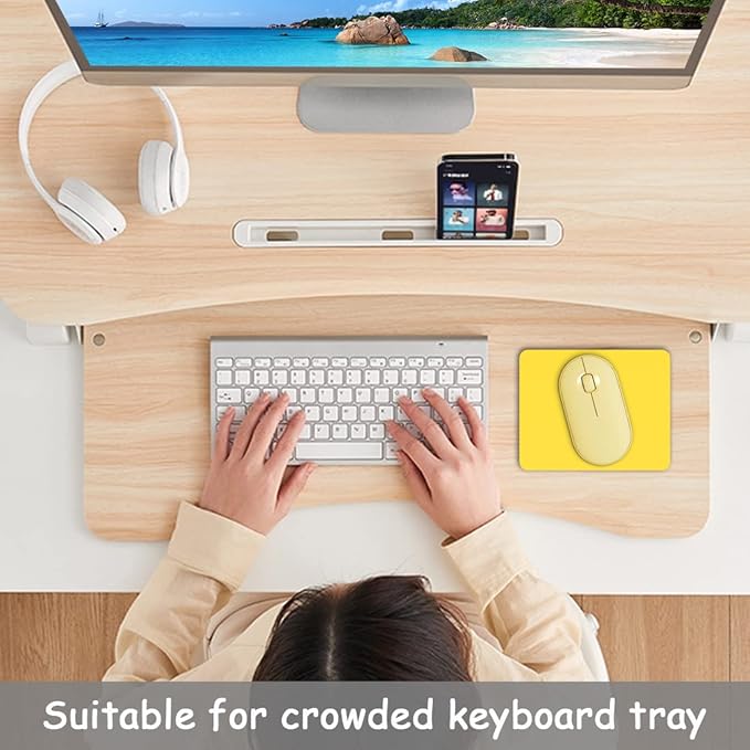 Dapesuom Small Mouse Pad, 5 x 6 Inch Thick Rubber Premium-Textured Non-Slip Portable & Washable Mini Mouse Mat for Women Men Wireless Laptops Keyboard Tray Gaming Work Computer Office Travel, Yellow
