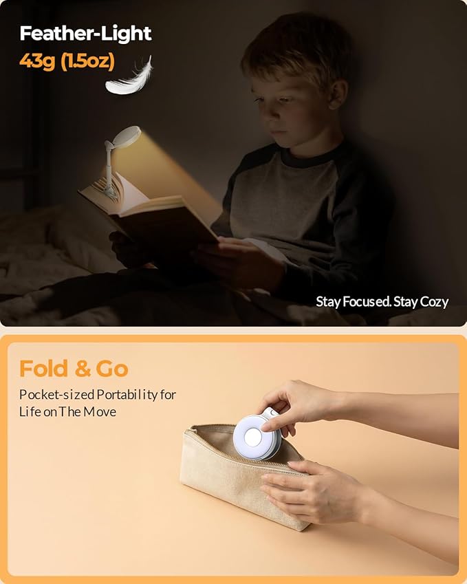 Book Light for Reading in Bed: Rechargeable 18 LED Clip on Reading Light with Timer & Memory Eye-Caring 3 Color Temperature Stepless Dimming Night Reading Lamp Gifts for Book Lovers Men Kids