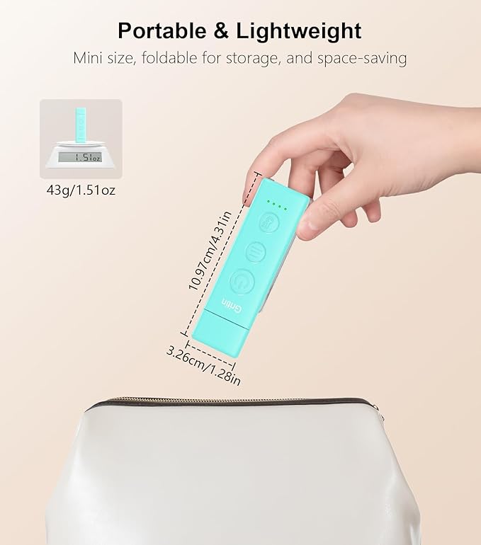 Gritin Book Light Rechargeable, Eye Caring 3-Color & 5-Brightness Clip on LED Reading Light for Books in Bed- Stepless Dimming, Long Lasting, Compact Size Flexible Book Lamp for Bookworms-Blue
