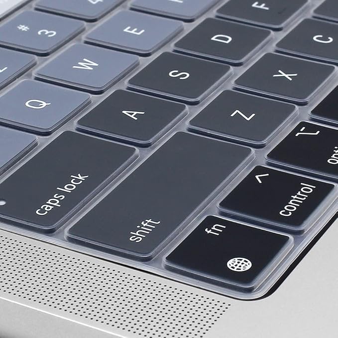 ProElife Keyboard Cover Skin for 2026-2022 MacBook Air 13.6 inch 15.3 inch M5 M4 M3 Chip U.S Enter Silicon Protector for MacBook Air 13'' 15'' M5 M4 M3 2026 2025 2024 2023 Accessory (Ombre Gray)