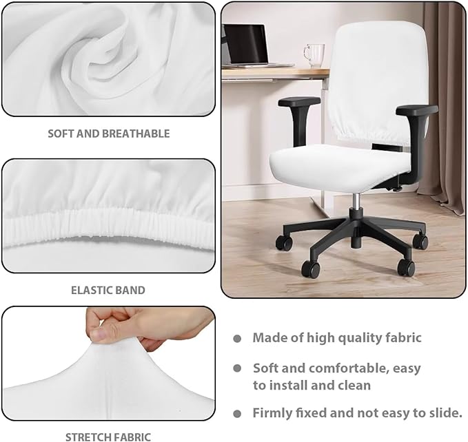 Galaxy Koala Computer Chair Cover Stretchable Office Chair Covers 2 Piece Universal Fit Most Wheelchairs,Computer Chairs,Gaming Chairs Cute Washable Slipcovers Protector Starry Night
