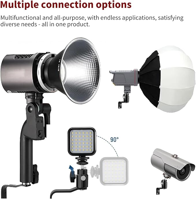 E Shape Adjustable Metal Camera Wall Mount,Speaker Wall Mount, with 1/4" Screw, 5/8" Stud, Indoor/Outdoor Mounting for Arlo, Eufy Camera & Monitor & CCTV & Speaker & VR Base Station