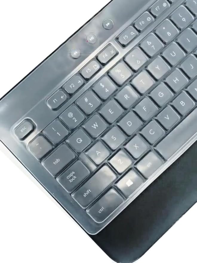 Silicone Keyboard Cover Skin Compatible for Logitech MK545 MK540 Full-Size Advanced Wireless Keyboard & Logitech Signature K650 Wireless Keyboard (Clear)