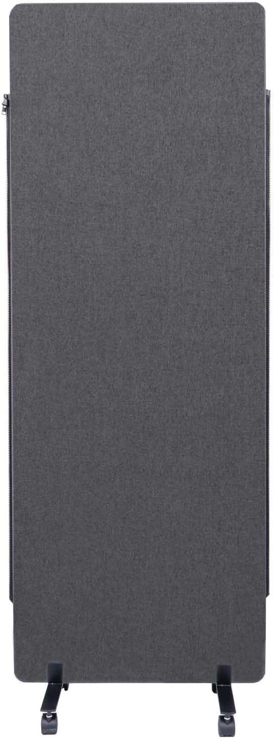 Sound Proof Dividers w/Wheels, Portable Office Wall Divider for Room Partition, Soundproof Room Divider Privacy Panel Partition Cubicle Wall Temporary Wall for Office (Dark, 1 Panel)