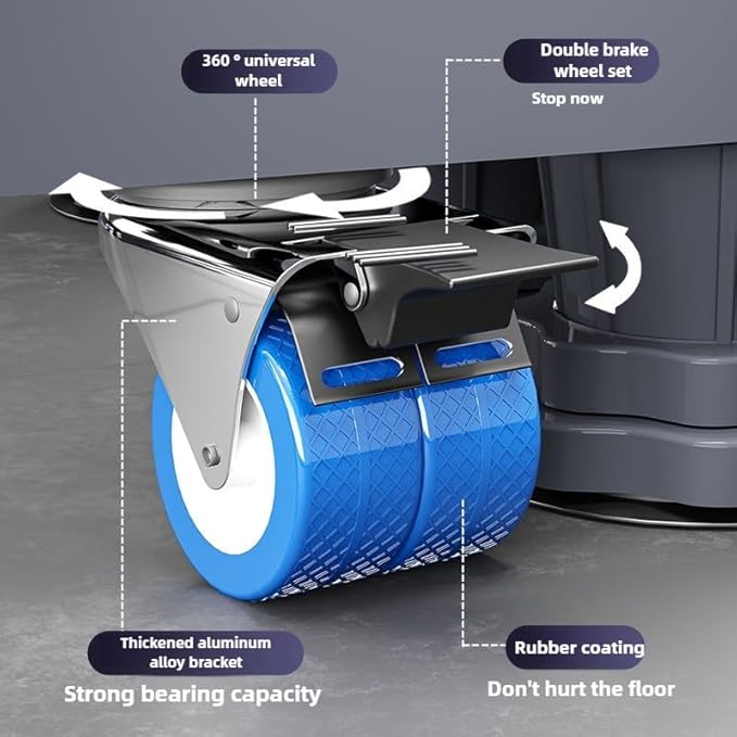 BeNisin Mobile Base With 4 Locking Wheels And 8 Strong Feet 16”-26”, Heavy Duty Furniture Dolly for Washer, Mini Refrigerator and Dryer, Adjustable Mini Fridge Stand Washing Machine Stand Pedestal