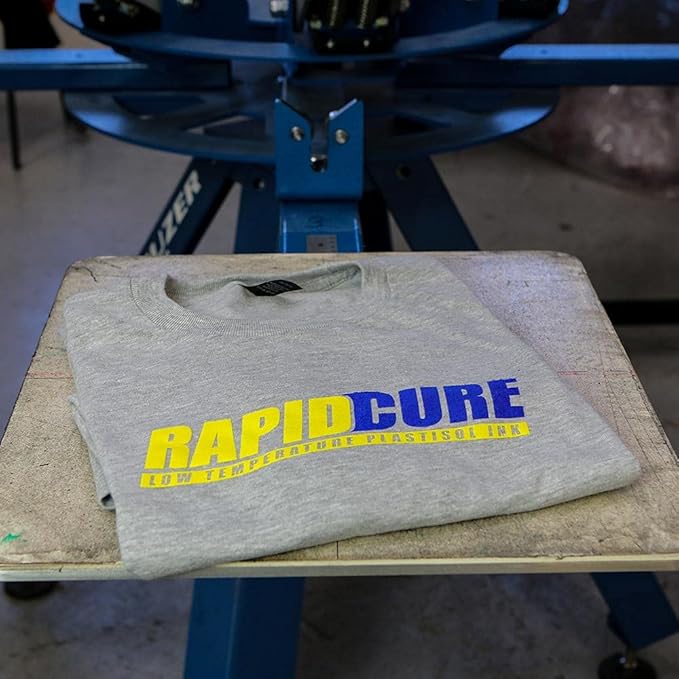 Rapid Cure® Screen Printing Ink Blue (8oz.) - Plastisol Ink for Screen Printing, Fast Curing Fabric Paint - Screen Print Direct®, USA Made