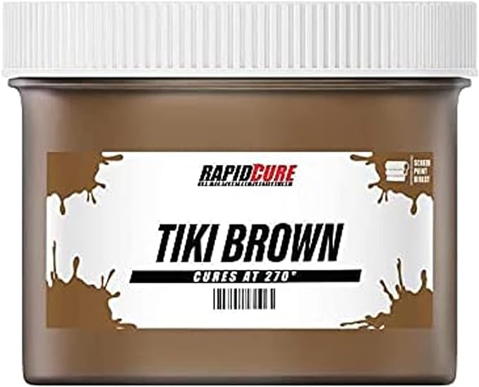 Rapid Cure® Screen Printing Ink Brown (8oz.) - Plastisol Ink for Screen Printing, Fast Curing Fabric Paint - Screen Print Direct®, USA Made