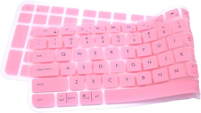Dust-Proof Silicone Keyboard Skin Cover Compatible for Logitech Craft Advanced Wireless Keyboard & Logitech MX Keys Advanced Wireless Illuminated Keyboard (Pink)