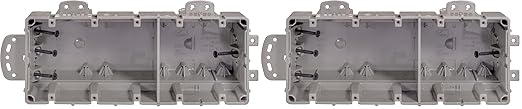 Southwire MSBMMT5G 5 Gang Multi Mount Device Box with Depth Adjustable; Heavy Duty 42lb ; Gray (Pack of 2)