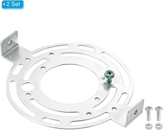 PATIKIL 130mm (5.12"") Universal Light Fixture Mounting Bracket Kit, 2set Light Crossbar Round Ceiling Plate for Wall Light, Close to Ceiling Light, Chandelier, Silver