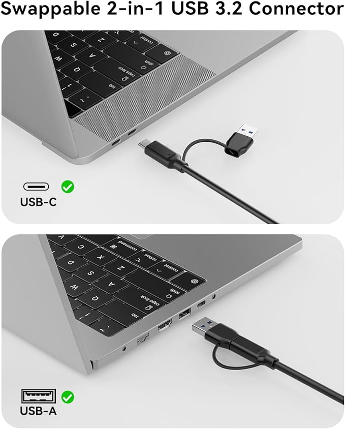Powered USB Hub 3.2 Gen 2, VANGREE 16 Ports USB Hub (8 USB-A 3.2+8 USB-C 3.2), 10Gbps Aluminum Multiport Expansion Hub with 96W Power Adapter for PC Laptop HDD SSD Flash Drive