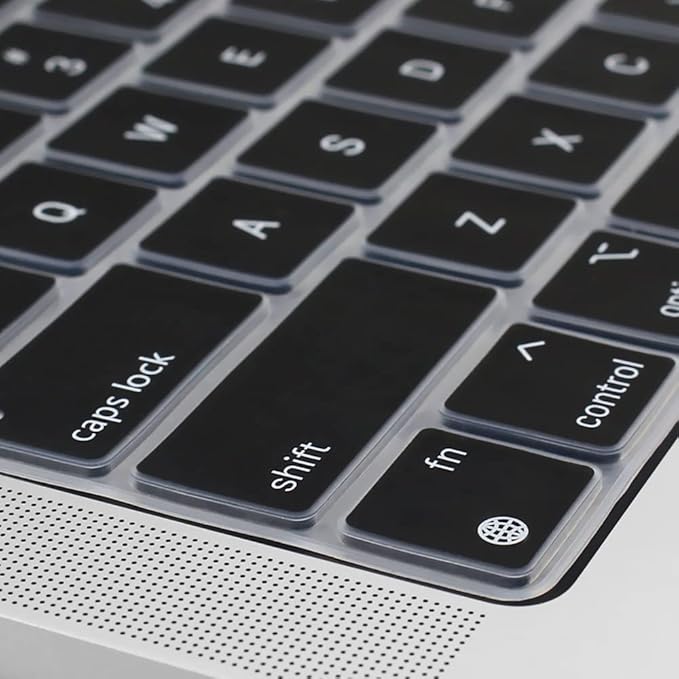ProElife Keyboard Cover Skin for MacBook Air 13.6 inch 15 inch 2026-2022 M5 M4 M3 M2, Ultra Thin Keyboard Protector U.S Enter for 2026-2022 Air 13.6'' 15'' M5 M4 M3 M2 Accessory (Black)