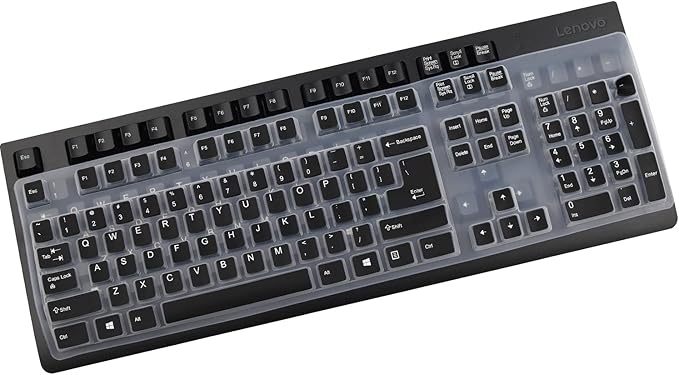 Keyboard Cover for Lenovo Preferred Pro & Preferred Pro II Wired Keyboard 4X30M86879 4Y9400 73p5220 US 41A5289 54Y9400 SK-8825/8813/8820/1619/8827/8817 KB-1021/1468 ku-0225 ekb-425a (Black)