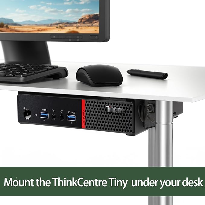2 Pack Mini PC Mount Compatible with Lenovo ThinkCentre Tiny, Wall VESA and Under Desk Mount for Lenovo ThinkCentre Tiny Desktops M600 M700 M710Q M715q M720Q M800z M900 M910Q Mini Desktop Bracket
