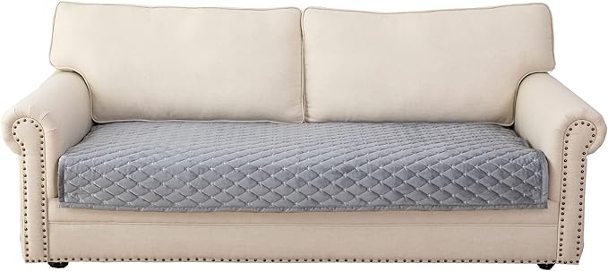 Eismodra Couch Cover,Sectional Couch Covers,Sofa Covers for 3 Cushion Couch,Anti-Slip Sofa Slipcovers for Dogs Cats Kids Loveseat Recliner L Shaped Armrest Backrest,Light Gray 43''x94''(Only 1 Piece)