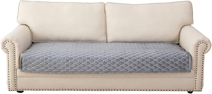 Eismodra Couch Cover,Sectional Couch Covers,Sofa Covers for 3 Cushion Couch,Anti-Slip Sofa Slipcovers for Dogs Cats Kids Loveseat Recliner L Shaped Armrest Backrest,Light Gray 43''x82''(Only 1 Piece)