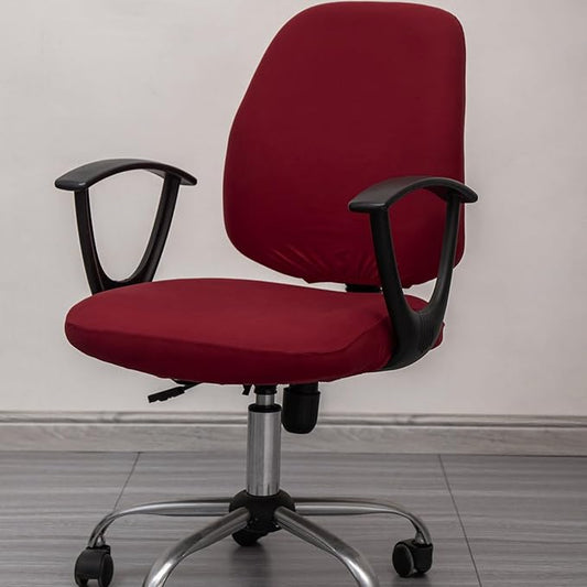 Melaluxe Computer Office Chair Covers, Protective & Stretchable Universal Chair Cover, Stretch Rotating Chair Slipcover (Red)