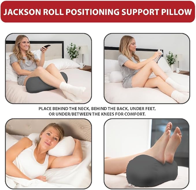 Core Products Jackson Roll Orthopedic Bolster Pillow - Neck, Back, Leg, Knee & Arm Support – Cervical & Lumbar Roll for Pain Relief, Spinal Alignment & Travel Comfort for Bed or Chair