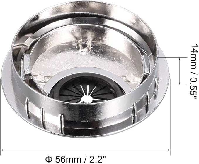 uxcell Cable Hole Cover, 2Inch/50mm Zinc Alloy Desk Wire Cord Cable Grommets Hole Cover for Office PC Desk Cable Cord Organizer, Bright Silver