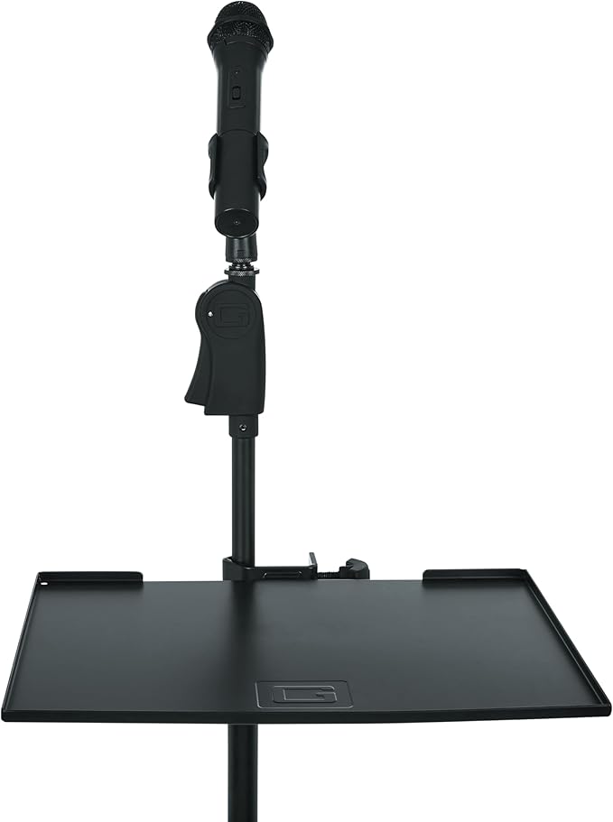 Gator Frameworks Microphone Stand Clamp-On Utility Shelf with 10 Pound Weight Capacity, 15" x 11" (GFW-SHELF1115)