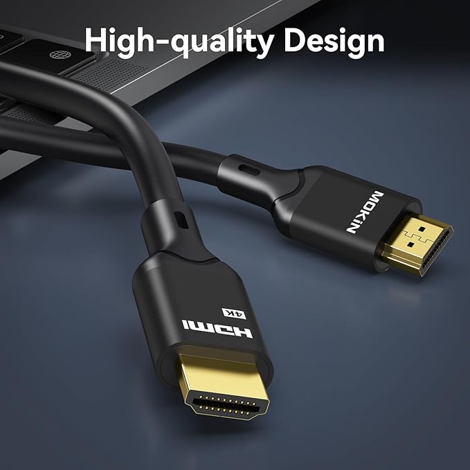 MOKiN HDMI Cable, 3.94ft, 4K@60Hz, High-Speed 4K HDMI 2.0 Cord (18Gbps), 2160p, 48 bit, Compatible with TV/PS7/Xbox/Roku