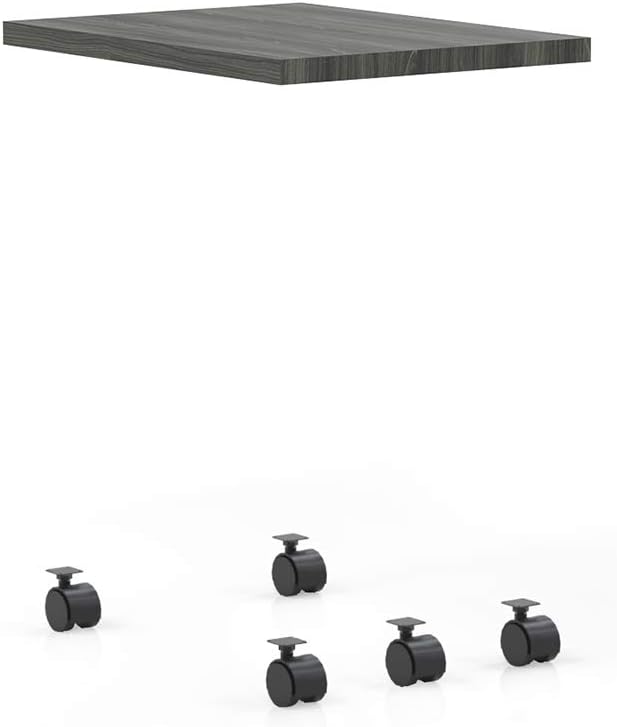 Mayline AMK20LGS Aberdeen Mobile Kit 20" Pedestal Lid and 4 Casters, File Pedestal, sold separately, Gray Steel Tf
