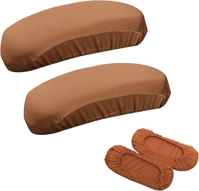 Kakalote Office Chair Armrest Covers, 1pair Stretchable Stretch Computer Chair Slipcover Desk Chairs Arm Cover for Office, Desk, Gaming Chairs (Coffee)