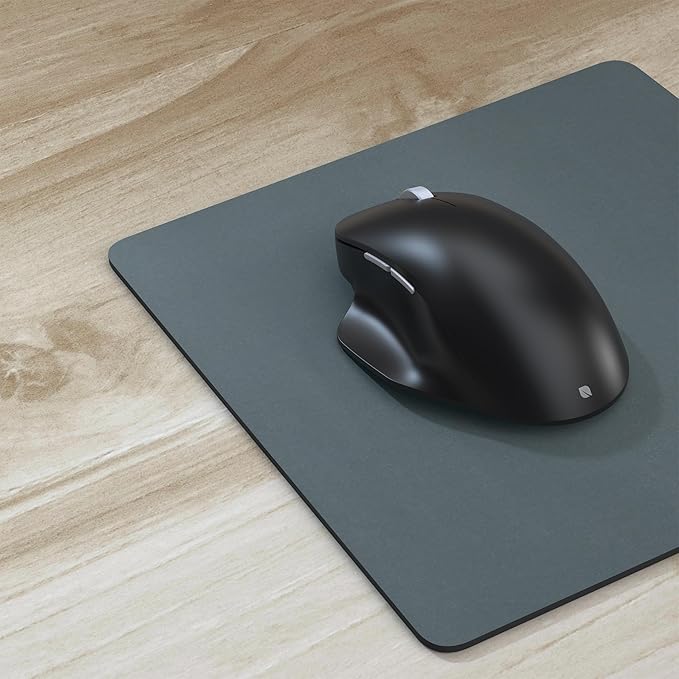 Incase Bluetooth Ergonomic Mouse – Designed by Microsoft – Two Thumb Buttons, Easy to Grip Thumb Rest, Precision Tracking, Connects 3 Devices, 15 Month Battery Life, Mac/Windows PCs/Laptops (Black)