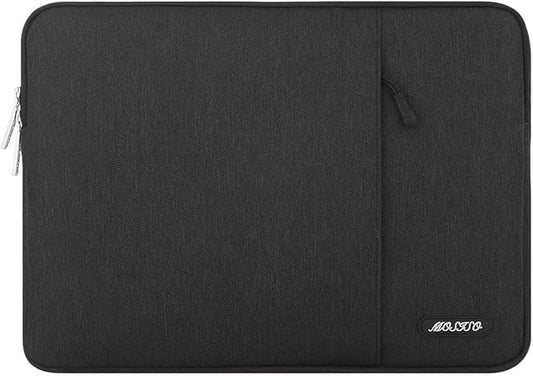 MOSISO Laptop Case 16 inch, 15-15.6 inch Laptop Sleeve Compatible with MacBook Pro 16 M5 M4 M3 M2 M1, HP Acer Dell Lenovo ASUS, Polyester Vertical Computer Sleeve Bag with Pocket, Black
