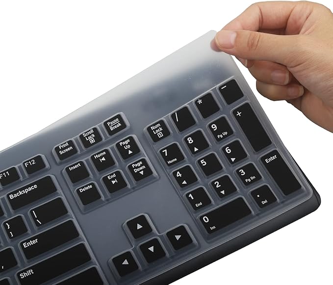 Keyboard Cover for K270 Wireless Keyboard, Logitech MK295 MK275 MK270 Wireless Keyboard Cover, Logitech K200 K260 K270 MK200 MK260 K270 K275 K295 Keyboard Cover Skin Protector -Black
