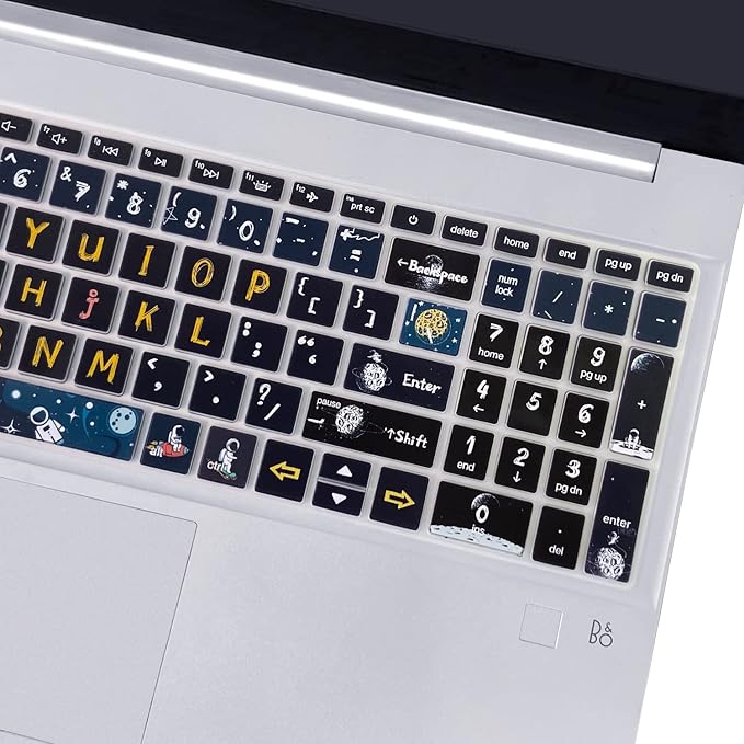 Silicone Keyboard Cover for 15.6 HP Laptop 15-fc 15-fd 15t-fd 15z-fc/HP Pavilion 15-eg 15t-eg 15-eh 15-er, 17z-ca 17-cn 17-cp 17z-cp Model Series,Spaceman