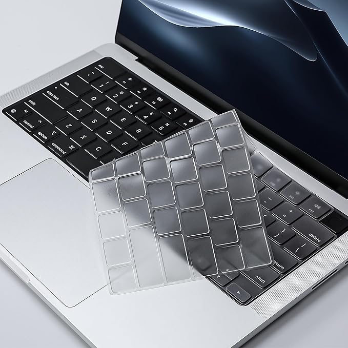 MOSISO 2 PCS Keyboard Cover, Keyboard Protector Compatible with MacBook Neo 13 inch 2026 A18 Pro, Compatible with MacBook Air 15/Air 13.6 M5 M4 M3 M2/ Pro 14/Pro 16 M5/M4/M3/M2/M1/, Clear