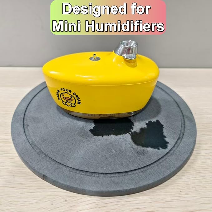 Stone Drip Mat for Mini Humidifiers, Absorbs Water Drips and Fast-Drying Base Pad for Humidifier, 8 Inch Round Diatomaceous Earth Drip Tray for Small Humidifier