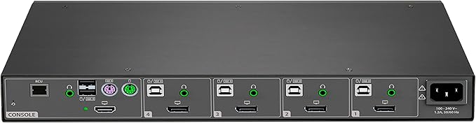Avocent Vertiv Cybex SC800 Secure Desktop,4 Port,Single Head Monitor,DisplayPort,TAA Compliant,Common Access Card (CAC),Dedicated Peripheral Port (DPP),Secure Desktop KVM Switch(SC840D-001)